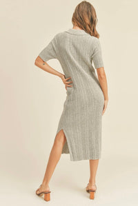 Dresses Alana Button Down Ribbed Sweater Midi Dress