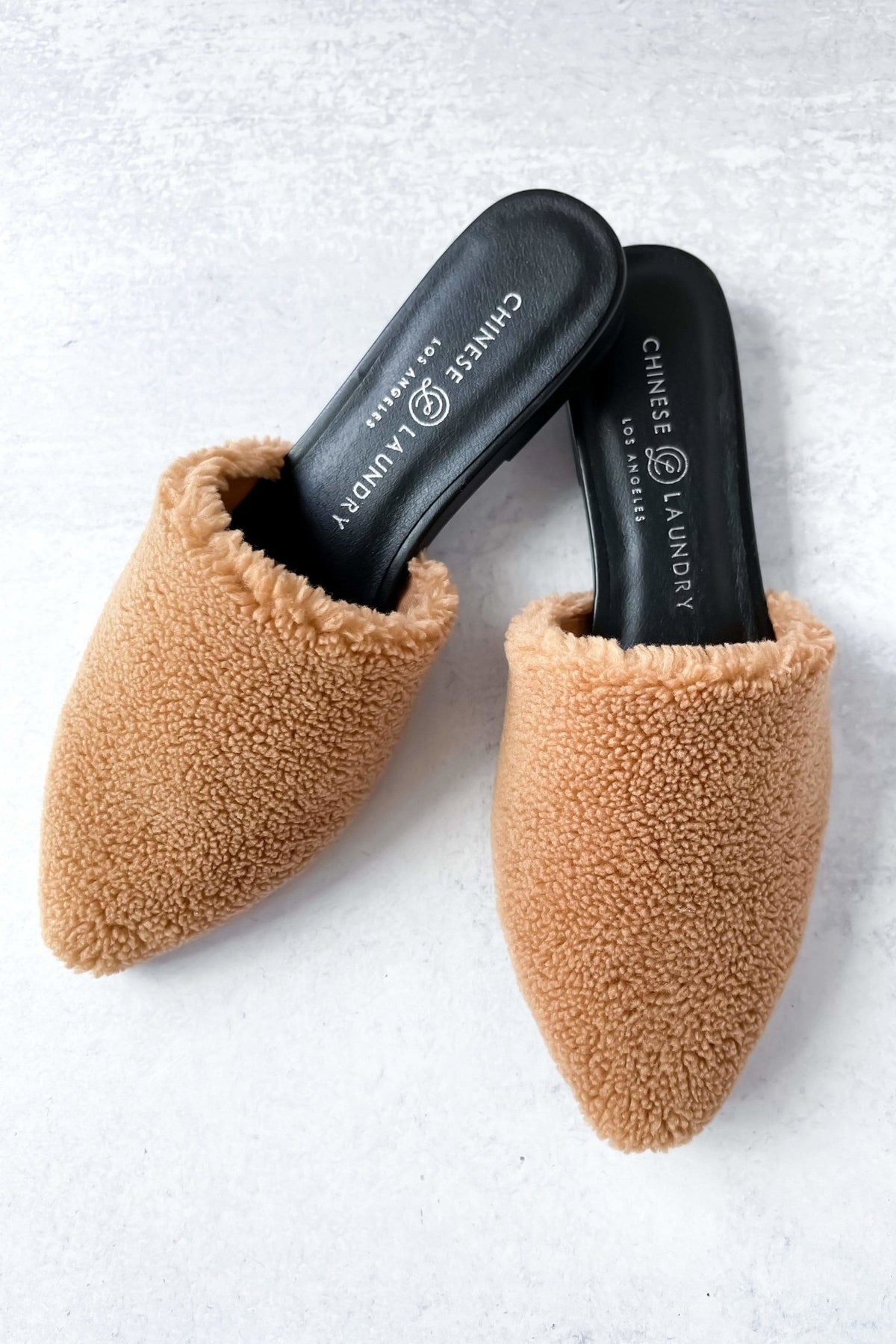Hideout Mule Teddy Fleece Flats - Shoes - The Calm and Collected