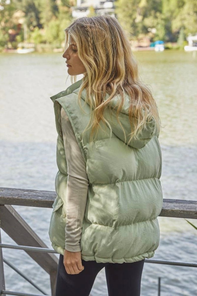 Where To Puffer Vest in Mint
